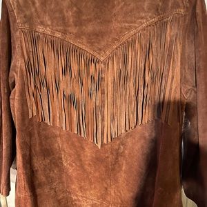 Hunters Run leather/suede fringed jacket.